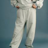 Fancy Fleece Cuffed Leg Sweatpants - Mint Green