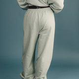 Fancy Fleece Cuffed Leg Sweatpants - Mint Green
