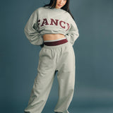 Fancy Fleece Cuffed Leg Sweatpants - Mint Green