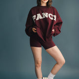 Fancy FitFlow Double Lined Shorts - Merlot/Mint Green