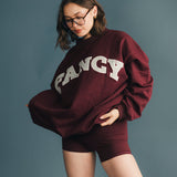 Fancy FitFlow Double Lined Shorts - Merlot/Mint Green