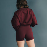 Fancy FitFlow Double Lined Shorts - Merlot/Mint Green