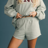 Fancy Fleece Lined Shorts - Mint Green