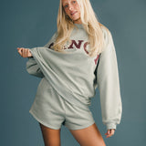 Fancy Oversized Fleece Mockneck - Mint Green