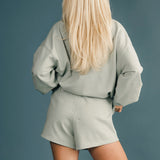 Fancy Fleece Lined Shorts - Mint Green