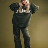 Fancy Fleece Wide Leg Sweatpants - Hunter Green