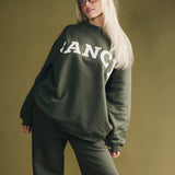 Fancy Fleece Wide Leg Sweatpants - Hunter Green