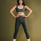 Fancy Fit Fit Double Layer Sculpt Bra - Hunter Green