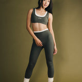 Fancy Fit Fit Double Layer Sculpt Bra - Hunter Green