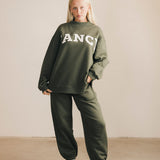 Fancy Fleece Cuffed Leg Sweatpants - Hunter Green