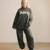Fancy Fleece Cuffed Leg Sweatpants - Hunter Green
