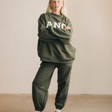 Fancy Fleece Cuffed Leg Sweatpants - Hunter Green