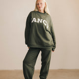 Fancy Fleece Cuffed Leg Sweatpants - Hunter Green