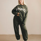 Fancy Oversized Fleece Mockneck - Hunter Green