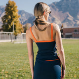 FitFlow Mini Skirt - Navy/Burnt Orange