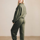 Fancy Fleece Cuffed Leg Sweatpants - Hunter Green