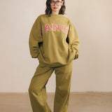 Fancy Oversized Fleece Mockneck - Green Matcha