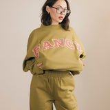 Fancy Fleece Wide Leg Sweatpants - Green Matcha