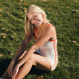 Fancy FitFlow Outline Tank - White/Orange