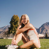 Fancy FitFlow Outline Tank - White/Orange