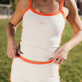 Fancy FitFlow Outline Tank - White/Orange