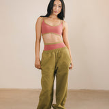 Fancy Fleece Cuffed Leg Sweatpants - Green Matcha