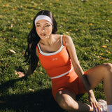 Fancy FitFlow Double Layered Tank - Orange/White