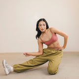 Fancy Fleece Cuffed Leg Sweatpants - Green Matcha