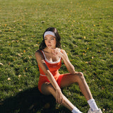 Fancy FitFlow Double Lined Shorts - Orange/White