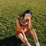 Fancy FitFlow Double Layered Tank - Orange/White