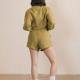 Fancy Fleece Lined Shorts - Green Matcha