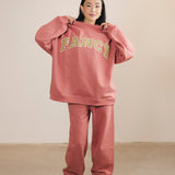 Fancy Oversized Fleece Mockneck - Strawberry