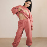 Fancy Oversized Fleece Mockneck - Strawberry