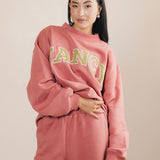 Fancy Oversized Fleece Mockneck - Strawberry