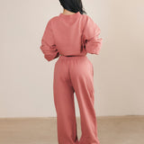 Fancy Oversized Fleece Mockneck - Strawberry