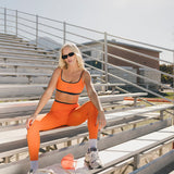 Fancy FitFlow Double Lined Leggings - Burnt Orange/Navy
