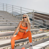 Fancy FitFlow Double Lined Leggings - Burnt Orange/Navy