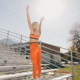 Fancy FitFlow Double Layered Athletic Bra - Burnt Orange/Navy