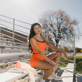 Fancy FitFlow Double Layered Tank - Burnt Orange/Navy