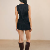 Josie Mini Denim Skirt - Dark Denim