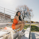Fancy FitFlow Double Lined Shorts - Burnt Orange/Navy
