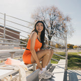 Fancy FitFlow Double Layered Tank - Burnt Orange/Navy