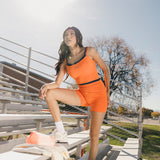 Fancy FitFlow Double Layered Tank - Burnt Orange/Navy