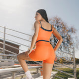 Fancy FitFlow Double Lined Shorts - Burnt Orange/Navy