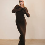 Ciera Off The Shoulder Maxi Dress - Chocolate