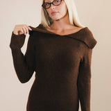 Ciera Off The Shoulder Maxi Dress - Chocolate