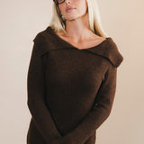 Ciera Off The Shoulder Maxi Dress - Chocolate