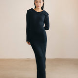 Mallory Off The Shoulder Maxi Dress - Navy