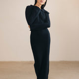 Mallory Off The Shoulder Maxi Dress - Navy