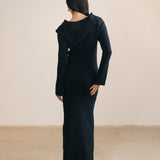 Mallory Off The Shoulder Maxi Dress - Navy